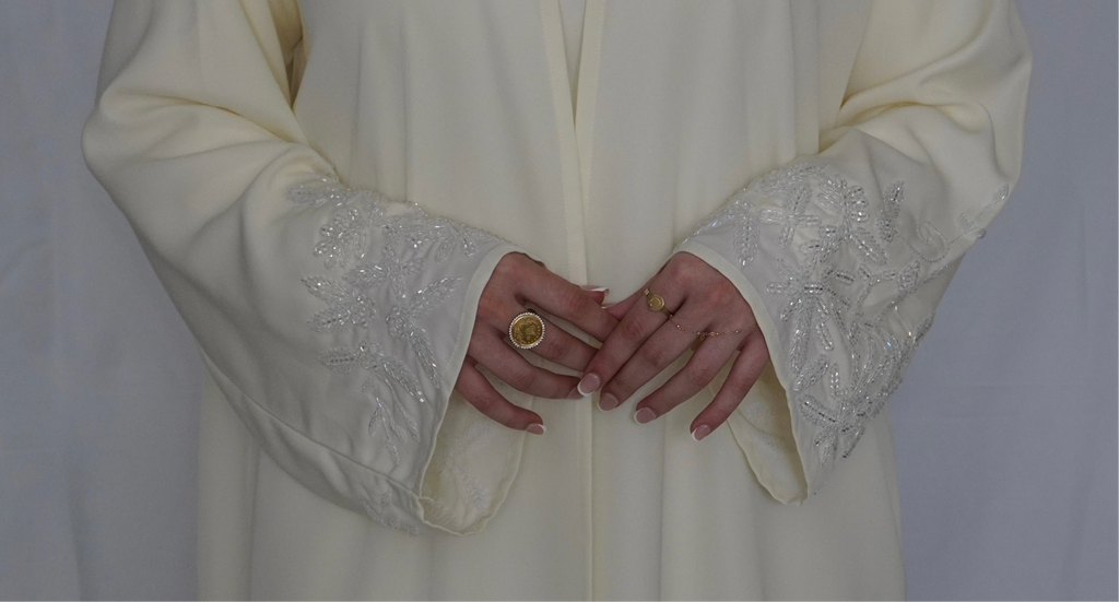 Noor Abaya - Cream