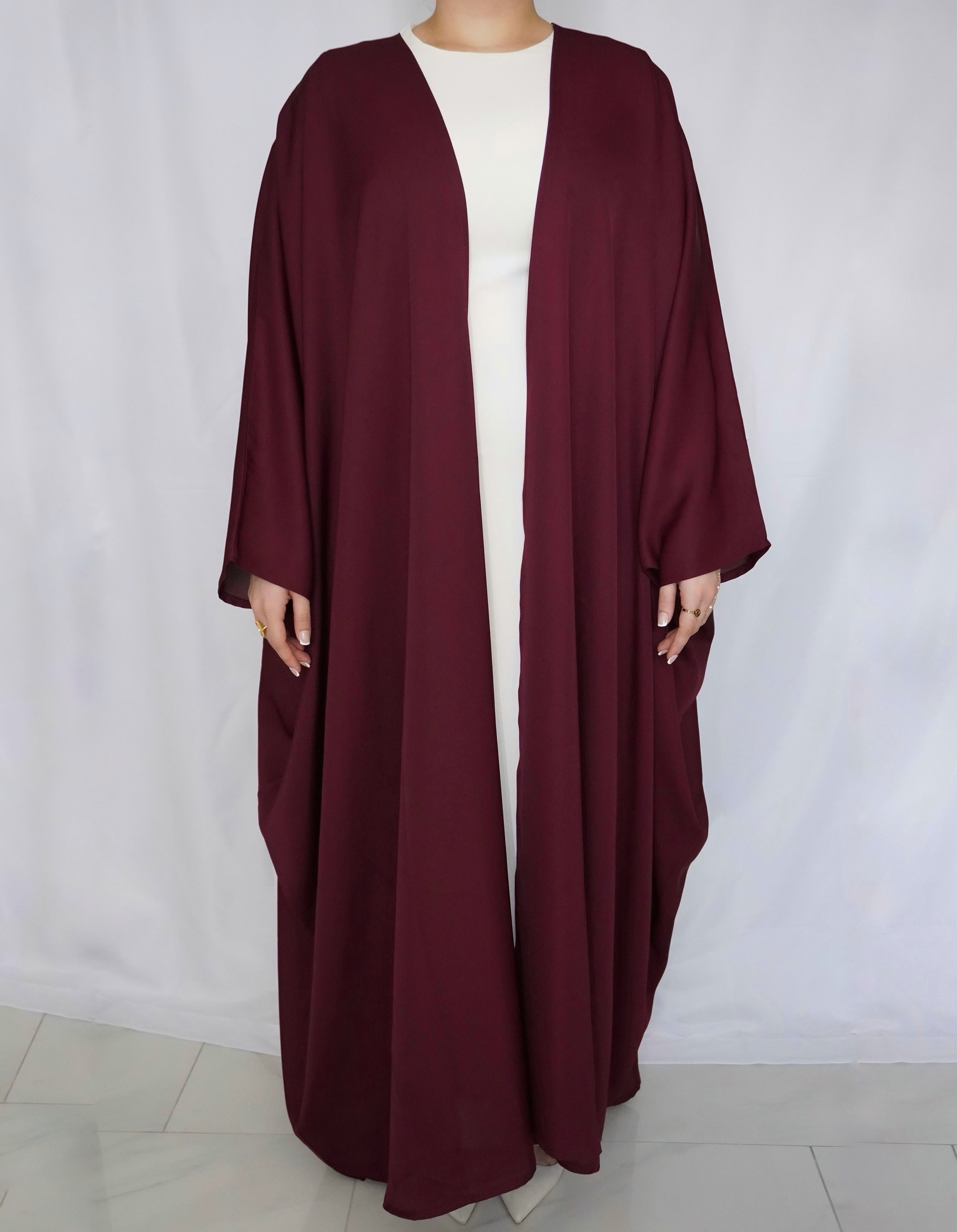 Bahrain Abaya - Burgundy