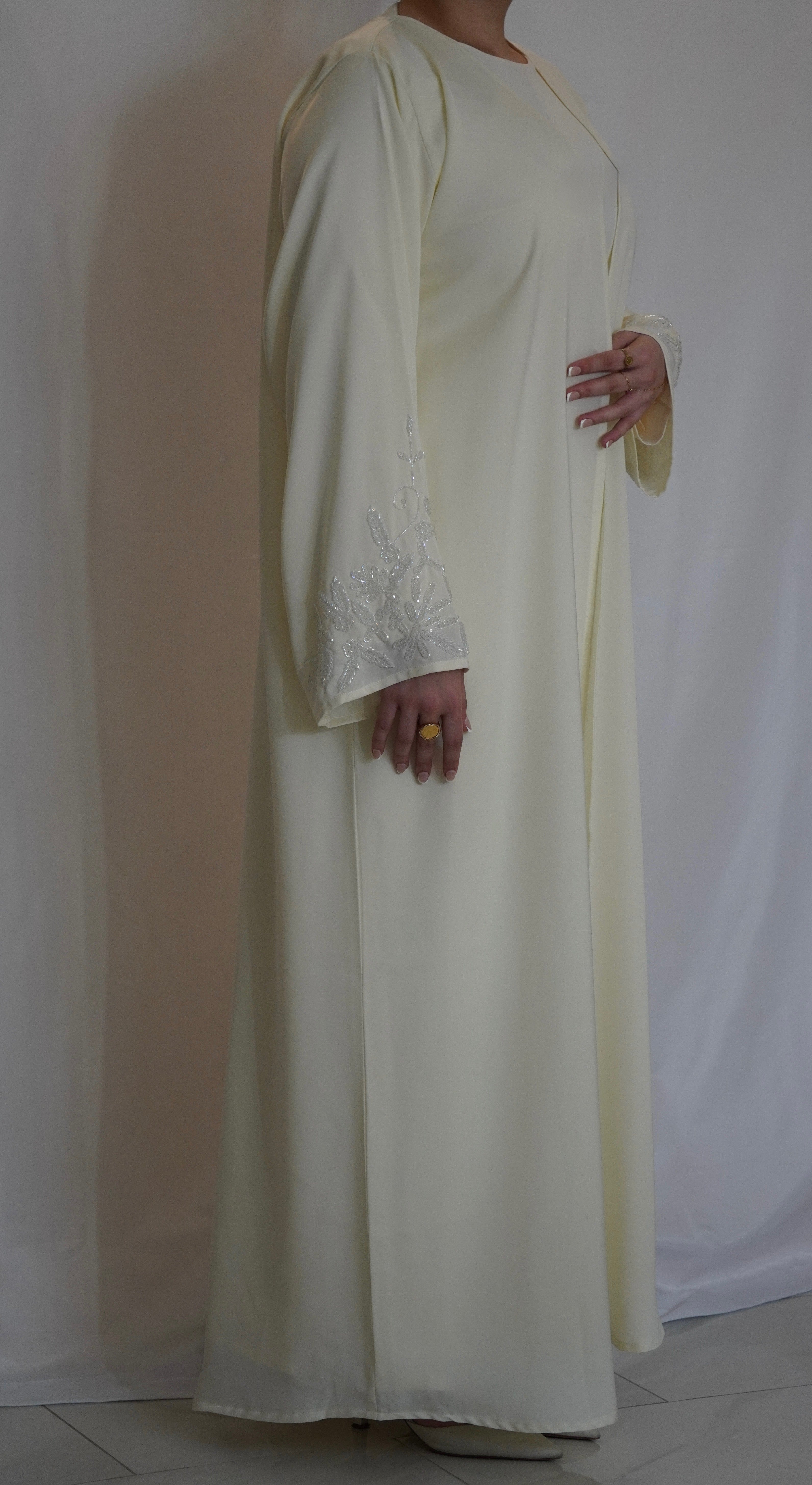 Noor Abaya - Cream
