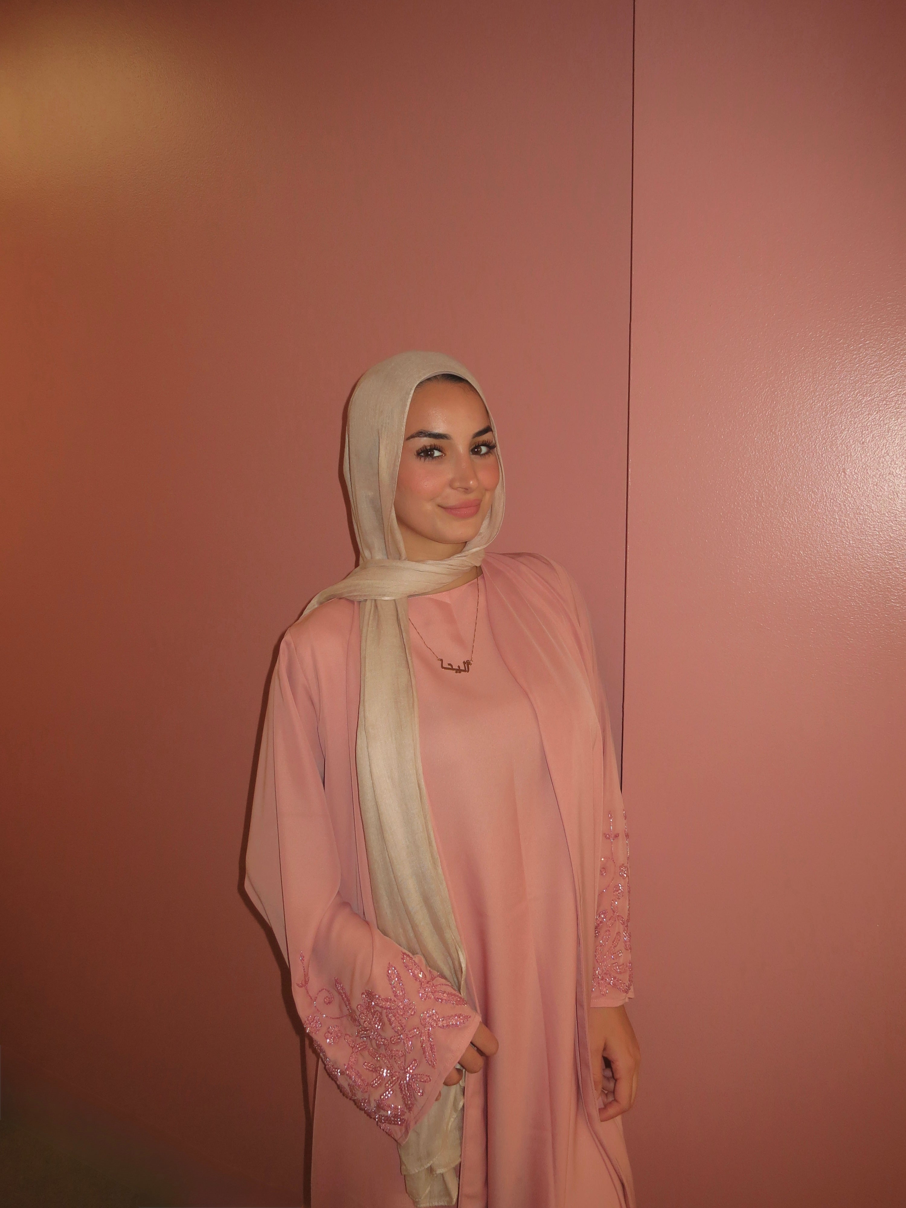 Noor Abaya - Pink Set