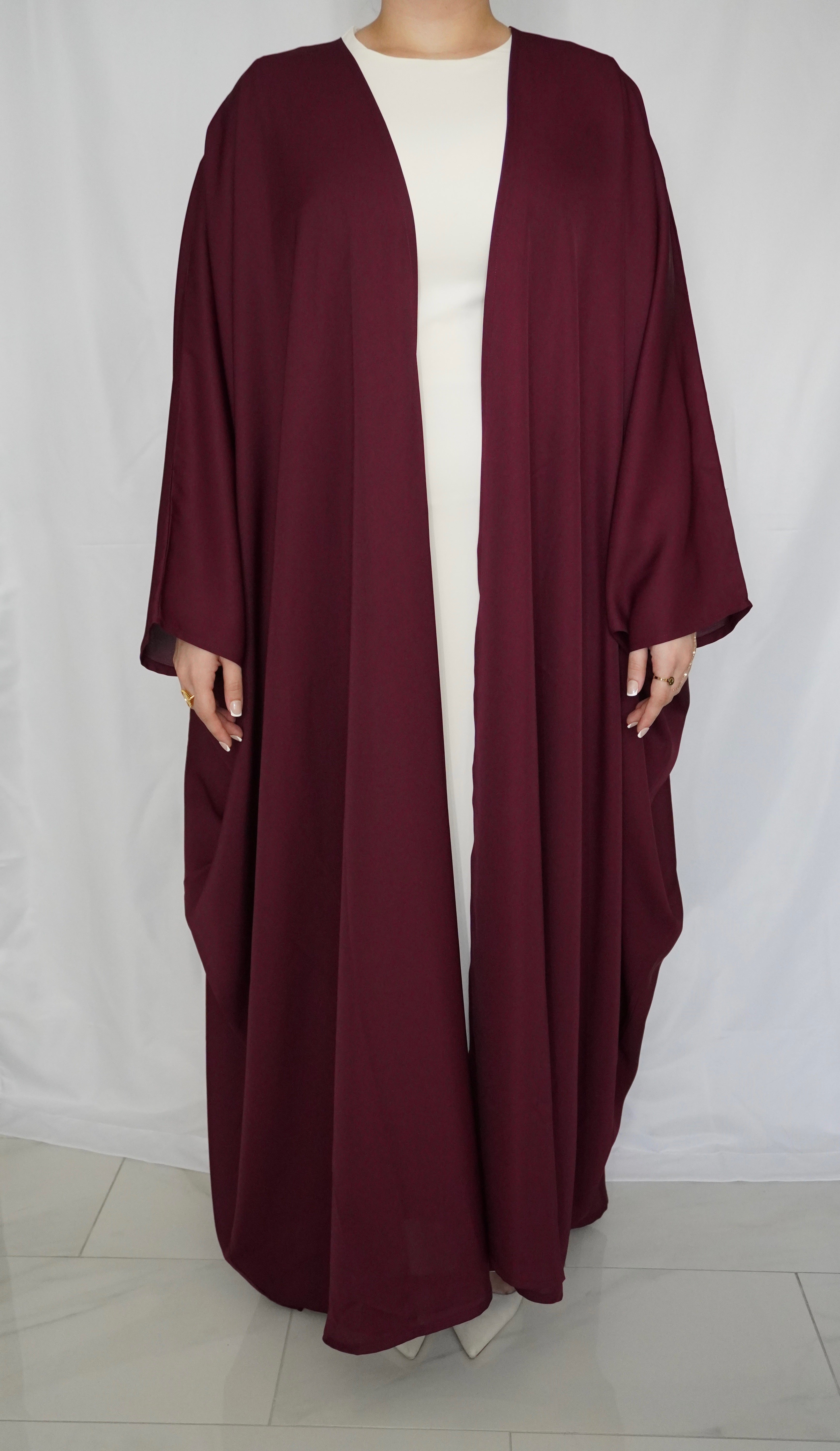 Bahrain Abaya - Burgundy