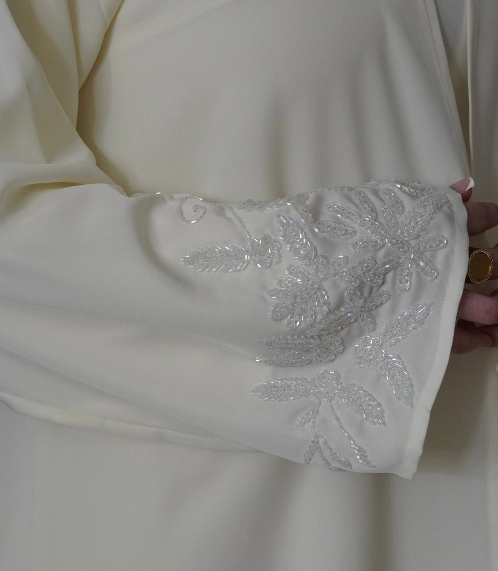 Noor Abaya - Cream