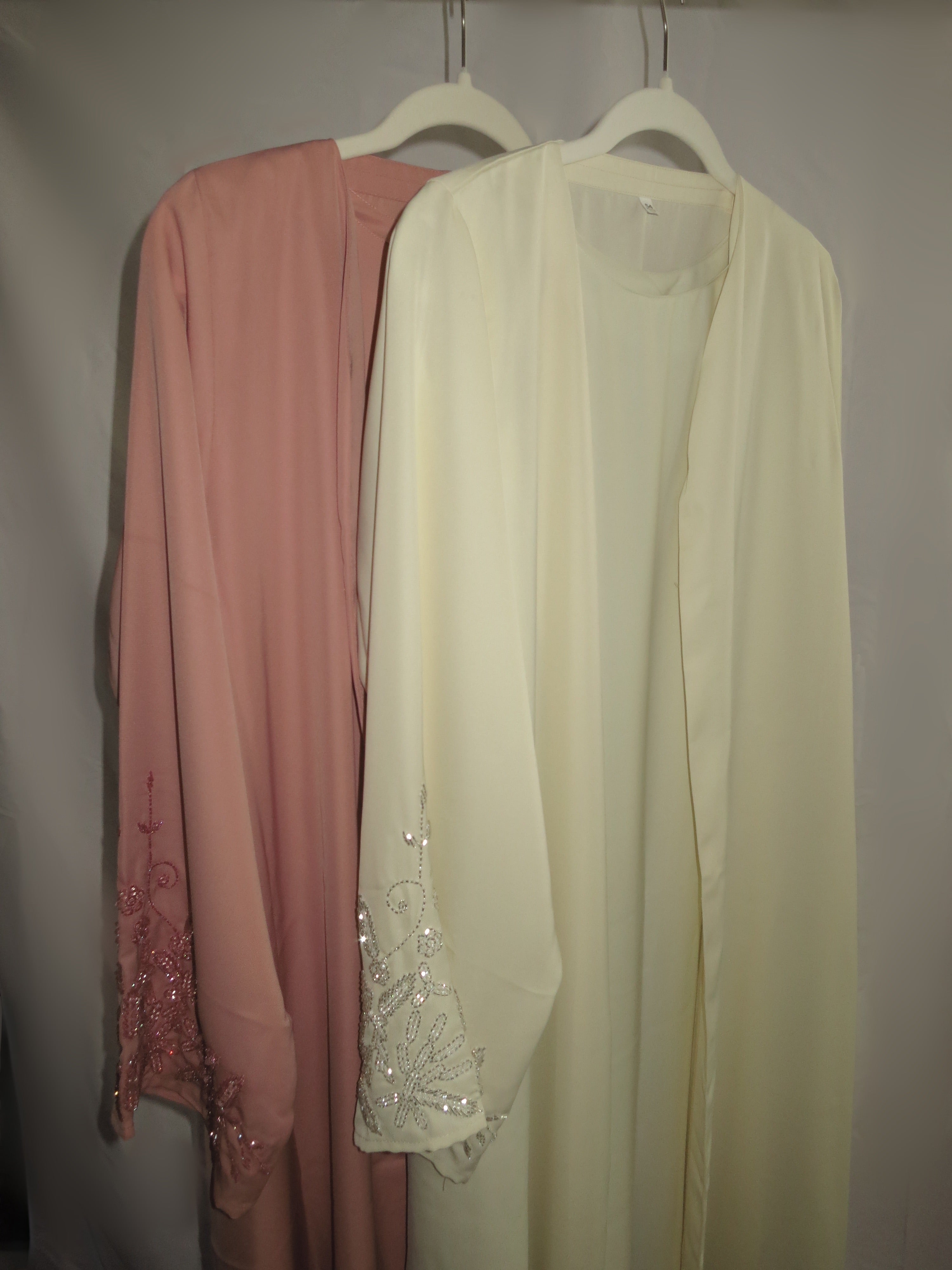 Noor Abaya - Cream Set